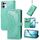Custodia in pelle goffrata con motivo mandala floreale per OPPO Reno13 Pro (verde) Custodia in pelle goffrata con motivo mandala floreale per OPPO Reno13 Pro (verde)