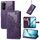 Custodia in pelle con stampa mandala floreale per Redmi Turbo 4 (viola)