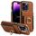 Custodia in pelle per iPhone 16 Pro Max con anello multifunzionale e flip verticale, con retro a portafoglio (marrone) Custodia in pelle per iPhone 16 Pro Max con anello multifunzionale e flip verticale, con retro a portafoglio (marrone)