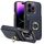 Custodia in pelle per iPhone 16 Pro Max con anello multifunzione, verticale, con chiusura a portafoglio (blu scuro) Custodia in pelle per iPhone 16 Pro Max con anello multifunzione, verticale, con chiusura a portafoglio (blu scuro)