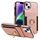 Custodia in pelle con chiusura a portafoglio verticale multifunzione per iPhone 14 Plus (oro rosa) Custodia in pelle con chiusura a portafoglio verticale multifunzione per iPhone 14 Plus (oro rosa)