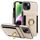 Custodia in pelle per iPhone 14 con anello multifunzionale e flip verticale, con retro a portafoglio (beige) Custodia in pelle per iPhone 14 con anello multifunzionale e flip verticale, con retro a portafoglio (beige)