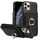 Custodia in pelle per iPhone 11 Pro con anello multifunzionale e flip verticale, con custodia posteriore in pelle (nera) Custodia in pelle per iPhone 11 Pro con anello multifunzionale e flip verticale, con custodia posteriore in pelle (nera)