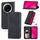 Custodia a libro magnetica in pelle con effetto pelle retrò per Huawei Mate 70 Pro (nera) Custodia a libro magnetica in pelle con effetto pelle retrò per Huawei Mate 70 Pro (nera)