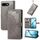 Custodia in pelle con stampa mandala floreale per Google Pixel 9a (grigio) Custodia in pelle con stampa mandala floreale per Google Pixel 9a (grigio)