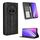 Custodia in pelle con texture retrò e fibbia magnetica per Realme P3 Pro 5G (nera) Custodia in pelle con texture retrò e fibbia magnetica per Realme P3 Pro 5G (nera)