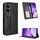 Custodia in pelle con texture retrò e fibbia magnetica per vivo V50 Lite 5G / 4G (nera) Custodia in pelle con texture retrò e fibbia magnetica per vivo V50 Lite 5G / 4G (nera)