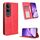 Custodia in pelle con texture retrò e fibbia magnetica per vivo V50 Lite 5G / 4G (rossa) Custodia in pelle con texture retrò e fibbia magnetica per vivo V50 Lite 5G / 4G (rossa)