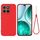 Custodia antiurto in silicone liquido color puro per Honor X8c 4G (rosso)
