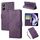 Custodia in pelle con 3 slot per carte e motivo a fiori di rosa per Realme 10 Pro 5G (viola scuro) Custodia in pelle con 3 slot per carte e motivo a fiori di rosa per Realme 10 Pro 5G (viola scuro)