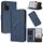 Custodia in pelle con fibbia a triangolo per ZTE Blade A72 (blu reale)