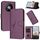 Custodia in pelle con fibbia a triangolo per ZTE Blade A73 5G (viola scuro) Custodia in pelle con fibbia a triangolo per ZTE Blade A73 5G (viola scuro)