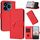 Custodia in pelle con fibbia e motivo triangolare per ZTE Blade V60 (rossa) Custodia in pelle con fibbia e motivo triangolare per ZTE Blade V60 (rossa)