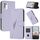 Custodia in pelle con fibbia a motivo triangolare per ZTE Libero 5G III (viola chiaro) Custodia in pelle con fibbia a motivo triangolare per ZTE Libero 5G III (viola chiaro)
