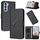 Custodia in pelle con fibbia a motivo triangolare per ZTE nubia S 5G A403ZT (nera) Custodia in pelle con fibbia a motivo triangolare per ZTE nubia S 5G A403ZT (nera)