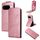 Custodia in pelle con chiusura magnetica verticale per Google Pixel 10 5G / 10 Pro 5G e fibbia (oro rosa)
