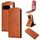 Custodia in pelle con chiusura magnetica verticale per Google Pixel 10 5G / 10 Pro 5G e fibbia (marrone)