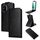Custodia in pelle con chiusura magnetica verticale per Honor 400 (nera)