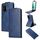 Custodia in pelle con chiusura magnetica verticale per Honor 400 (blu)