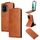 Custodia in pelle con chiusura magnetica verticale per Honor 400 con fibbia (marrone) Custodia in pelle con chiusura magnetica verticale per Honor 400 con fibbia (marrone)