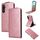 Custodia in pelle con chiusura magnetica verticale per Samsung Galaxy F16 / M16 con fibbia (oro rosa) Custodia in pelle con chiusura magnetica verticale per Samsung Galaxy F16 / M16 con fibbia (oro rosa)
