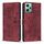 Custodia per telefono in pelle smerigliata retrò con motivo mandala in rilievo per Xiaomi Poco X5 Pro (rossa) Custodia per telefono in pelle smerigliata retrò con motivo mandala in rilievo per Xiaomi Poco X5 Pro (rossa)