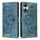 Custodia per telefono in pelle smerigliata retrò con motivo mandala in rilievo per Redmi 13 4G / 5G (blu) Custodia per telefono in pelle smerigliata retrò con motivo mandala in rilievo per Redmi 13 4G / 5G (blu)