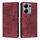 Custodia per telefono in pelle smerigliata retrò con motivo mandala in rilievo per Redmi Note 13 Pro 4G (rossa) Custodia per telefono in pelle smerigliata retrò con motivo mandala in rilievo per Redmi Note 13 Pro 4G (rossa)