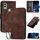 Custodia a libro in pelle con motivo a farfalla in rilievo per Kyocera Android One S10 / S9 con cordino (caffè) Custodia a libro in pelle con motivo a farfalla in rilievo per Kyocera Android One S10 / S9 con cordino (caffè)