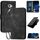 Custodia a libro in pelle con motivo a farfalla in rilievo per Kyocera Basio 4 / Kantan Sumaho 2 A001KC con cordino (nero) Custodia a libro in pelle con motivo a farfalla in rilievo per Kyocera Basio 4 / Kantan Sumaho 2 A001KC con cordino (nero)