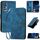 Custodia a libro in pelle con motivo a farfalla in rilievo per TCL 30 5G / 30+ con cordino (blu scuro) Custodia a libro in pelle con motivo a farfalla in rilievo per TCL 30 5G / 30+ con cordino (blu scuro)