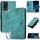 Custodia a libro in pelle con motivo a farfalla in rilievo per TCL 40 SE (blu chiaro) Custodia a libro in pelle con motivo a farfalla in rilievo per TCL 40 SE (blu chiaro)