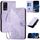 Custodia a libro in pelle con motivo a farfalla in rilievo per TCL 40 XL (viola chiaro) Custodia a libro in pelle con motivo a farfalla in rilievo per TCL 40 XL (viola chiaro)