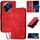 Custodia a libro in pelle con motivo a farfalla in rilievo per TCL 50 NxtPaper con cordino (rosso) Custodia a libro in pelle con motivo a farfalla in rilievo per TCL 50 NxtPaper con cordino (rosso)