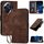 Custodia in pelle con motivo a farfalla in rilievo per TCL 50 NxtPaper Grid con cordino (caffè) Custodia in pelle con motivo a farfalla in rilievo per TCL 50 NxtPaper Grid con cordino (caffè)