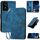 Custodia a libro in pelle con motivo a farfalla in rilievo per TCL 50 SE / 40 NxtPaper 4G con cordino (blu scuro) Custodia a libro in pelle con motivo a farfalla in rilievo per TCL 50 SE / 40 NxtPaper 4G con cordino (blu scuro)