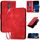 Custodia a libro in pelle con motivo a farfalla in rilievo per ZTE Blade A32 con cordino (rosso) Custodia a libro in pelle con motivo a farfalla in rilievo per ZTE Blade A32 con cordino (rosso)