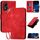 Custodia a libro in pelle con motivo a farfalla in rilievo per ZTE Blade A34 con cordino (rosso) Custodia a libro in pelle con motivo a farfalla in rilievo per ZTE Blade A34 con cordino (rosso)