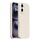 Custodia in silicone liquido con pulsanti integrati per iPhone 16 (bianco antico)