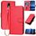 Custodia per telefono in pelle con fibbia in fibra di carbonio per Kyocera DIGNO BX YX0070 con cordino (rosso) Custodia per telefono in pelle con fibbia in fibra di carbonio per Kyocera DIGNO BX YX0070 con cordino (rosso)