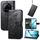 Custodia in pelle goffrata con motivo a farfalla e fiori per Xiaomi 15 Ultra (nera) Custodia in pelle goffrata con motivo a farfalla e fiori per Xiaomi 15 Ultra (nera)