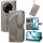 Custodia in pelle goffrata con motivo a farfalla e fiore per Xiaomi 15 Ultra (grigio) Custodia in pelle goffrata con motivo a farfalla e fiore per Xiaomi 15 Ultra (grigio)