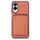 Custodia per iPhone 16e con supporto Magsafe in pelle e fibra di carbonio (marrone) Custodia per iPhone 16e con supporto Magsafe in pelle e fibra di carbonio (marrone)
