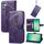 Custodia in pelle goffrata con motivo a farfalla e fiori per Samsung Galaxy A26 (viola) Custodia in pelle goffrata con motivo a farfalla e fiori per Samsung Galaxy A26 (viola)