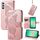 Custodia in pelle goffrata con motivo a farfalla e fiori per Samsung Galaxy A26 (oro rosa) Custodia in pelle goffrata con motivo a farfalla e fiori per Samsung Galaxy A26 (oro rosa)