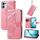 Custodia in pelle goffrata con motivo a farfalla e fiori per OPPO Reno13 (rosa) Custodia in pelle goffrata con motivo a farfalla e fiori per OPPO Reno13 (rosa)