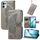 Custodia in pelle goffrata con motivo a farfalla e fiori per OPPO Reno13 Pro (grigio) Custodia in pelle goffrata con motivo a farfalla e fiori per OPPO Reno13 Pro (grigio)