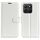 Custodia per telefono in pelle con texture litchi e supporto per Honor X8c (bianca) Custodia per telefono in pelle con texture litchi e supporto per Honor X8c (bianca)