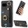 Custodia per telefono con anello e passante per Google Pixel 9a, effetto pelle retrò (nero) Custodia per telefono con anello e passante per Google Pixel 9a, effetto pelle retrò (nero)