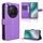 Custodia in pelle con texture a diamante per Tecno Camon 40 Premier 5G (viola)